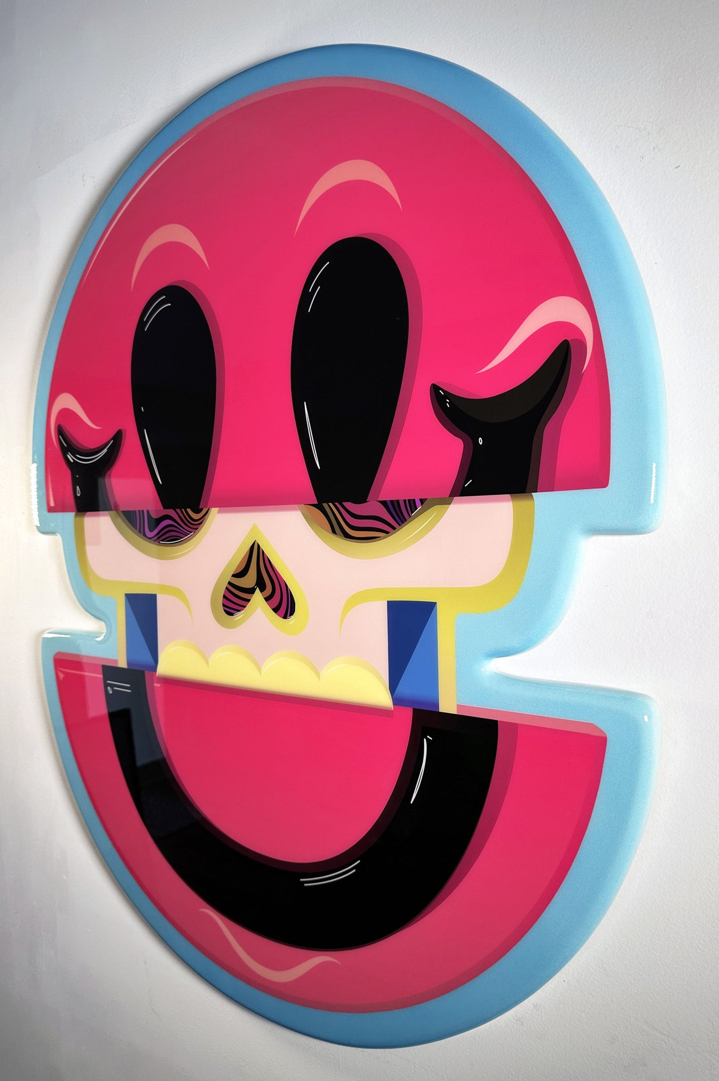 "Superstar"(Hot Pink & Baby Blue) Resin Print image 3