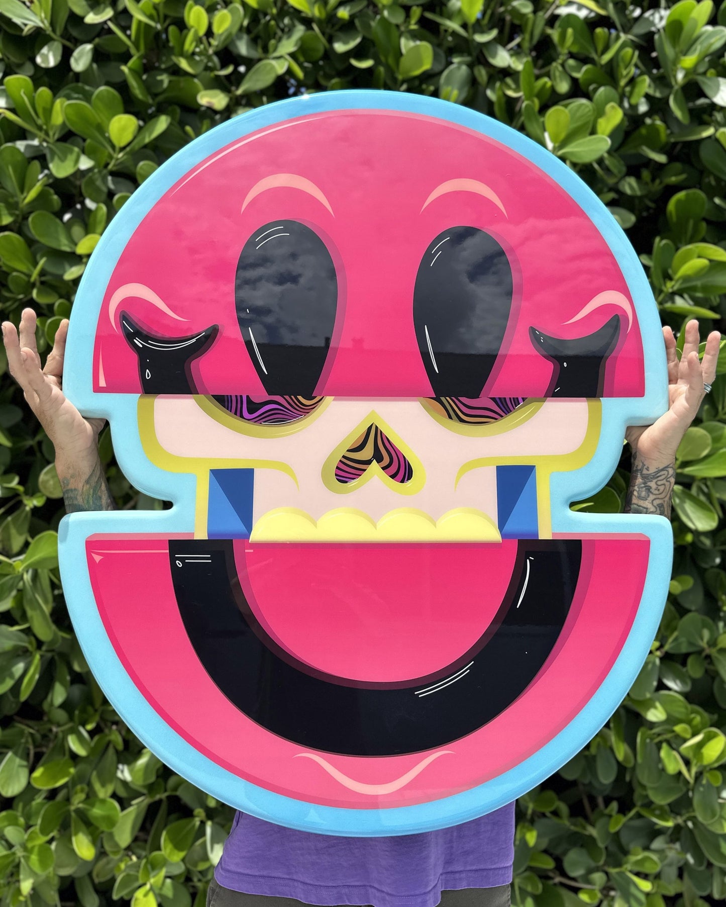 "Superstar"(Hot Pink & Baby Blue) Resin Print image 0