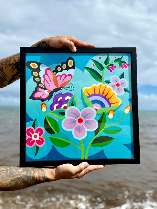 "Butterfly Garden" (Framed Print)