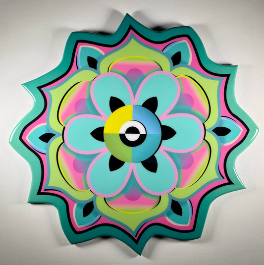 "Bloom" (Aqua Gradient) Resin Print