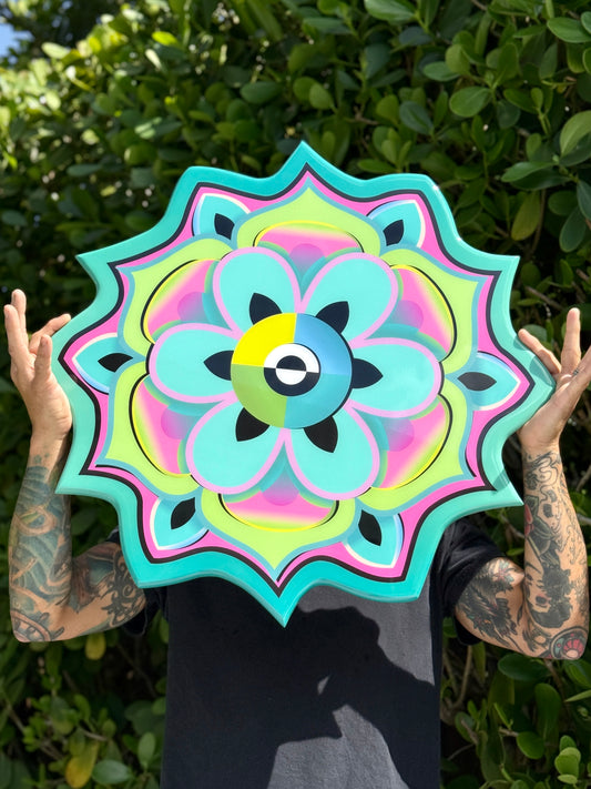 "Bloom" (Aqua Gradient) Resin Print