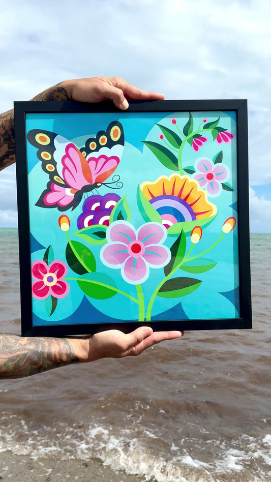 "Butterfly Garden" (Framed Print)