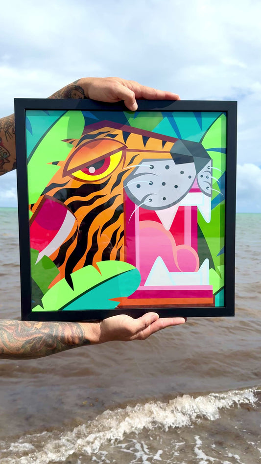 "Jungle Cat" (Framed Print)